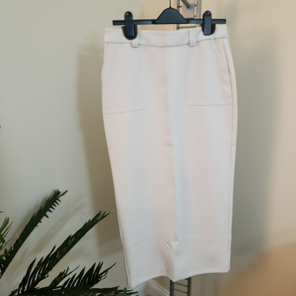 NEW Joie Chapter Classic White Pencil Skirt 8